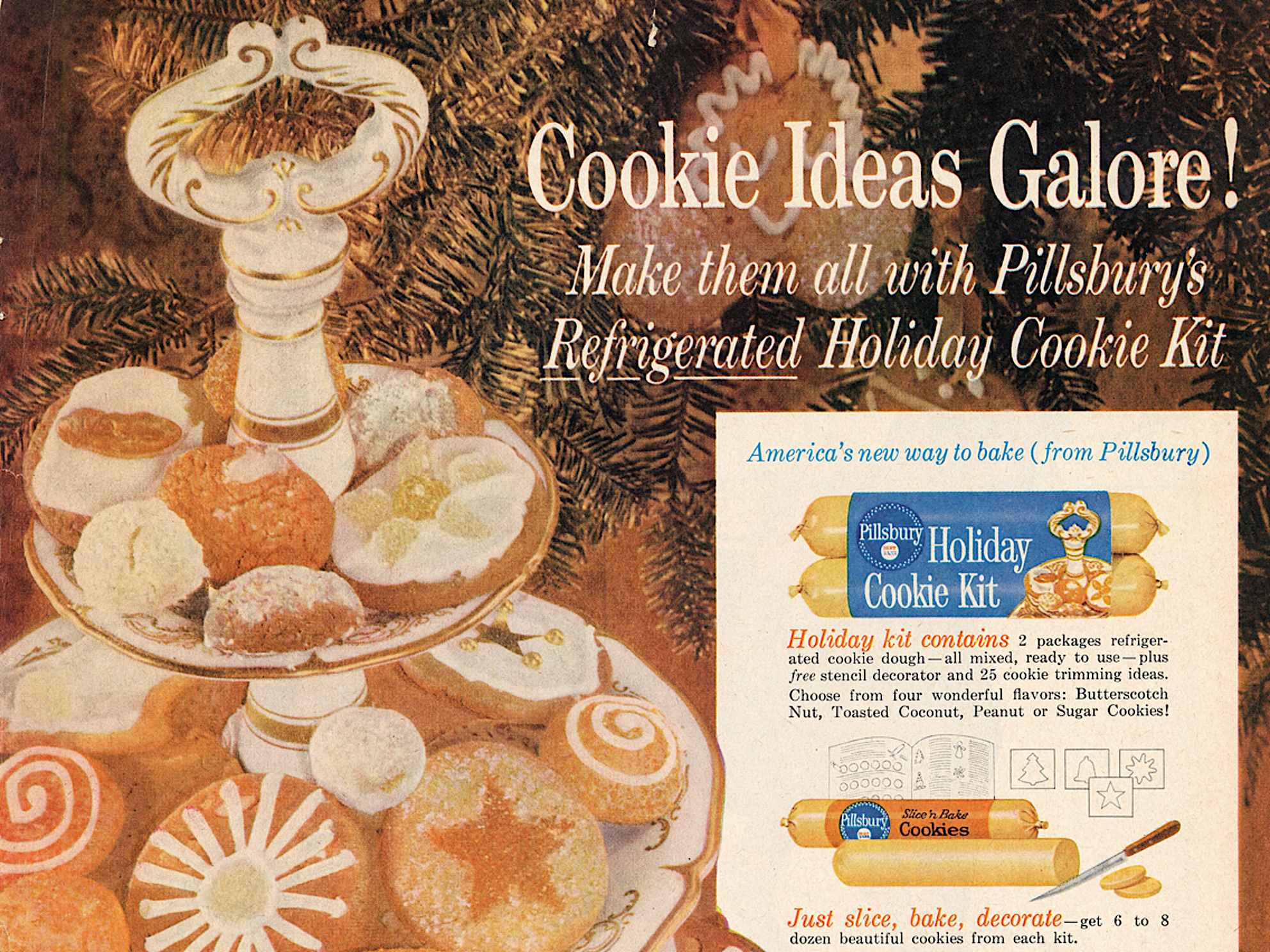 Pillsbury Ad featuring the text "Cookie Ideas Galore!"